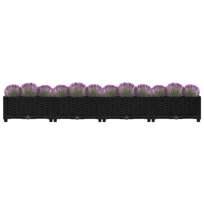 Hochbeet 160X40X23 Cm Polypropylen Schwarz