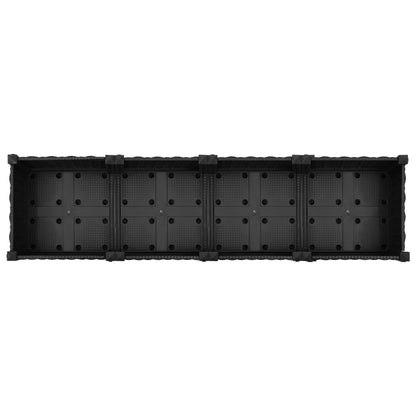 Hochbeet 160X40X23 Cm Polypropylen Schwarz