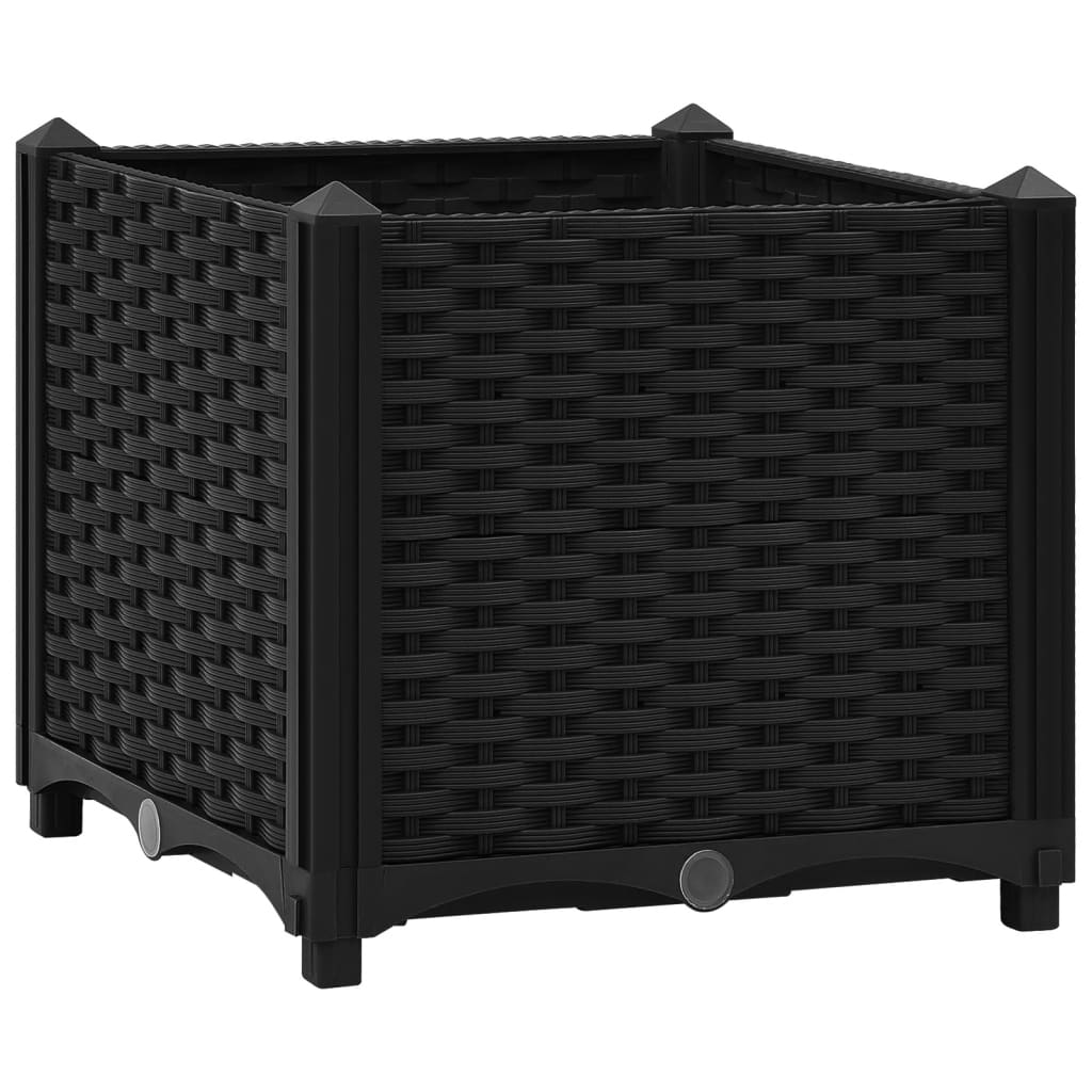 Hochbeet 40 X 40 X 38 Cm Polypropylen Schwarz
