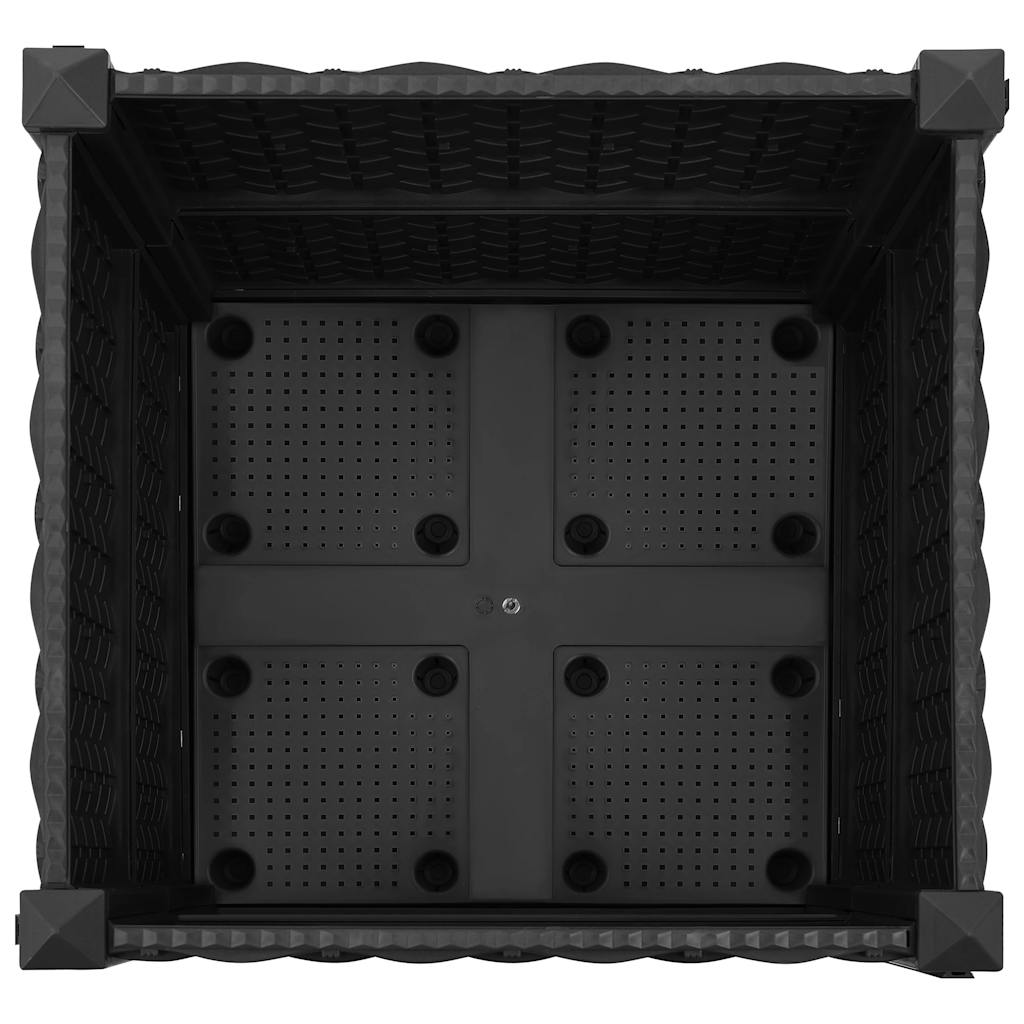 Hochbeet 40 X 40 X 38 Cm Polypropylen Schwarz
