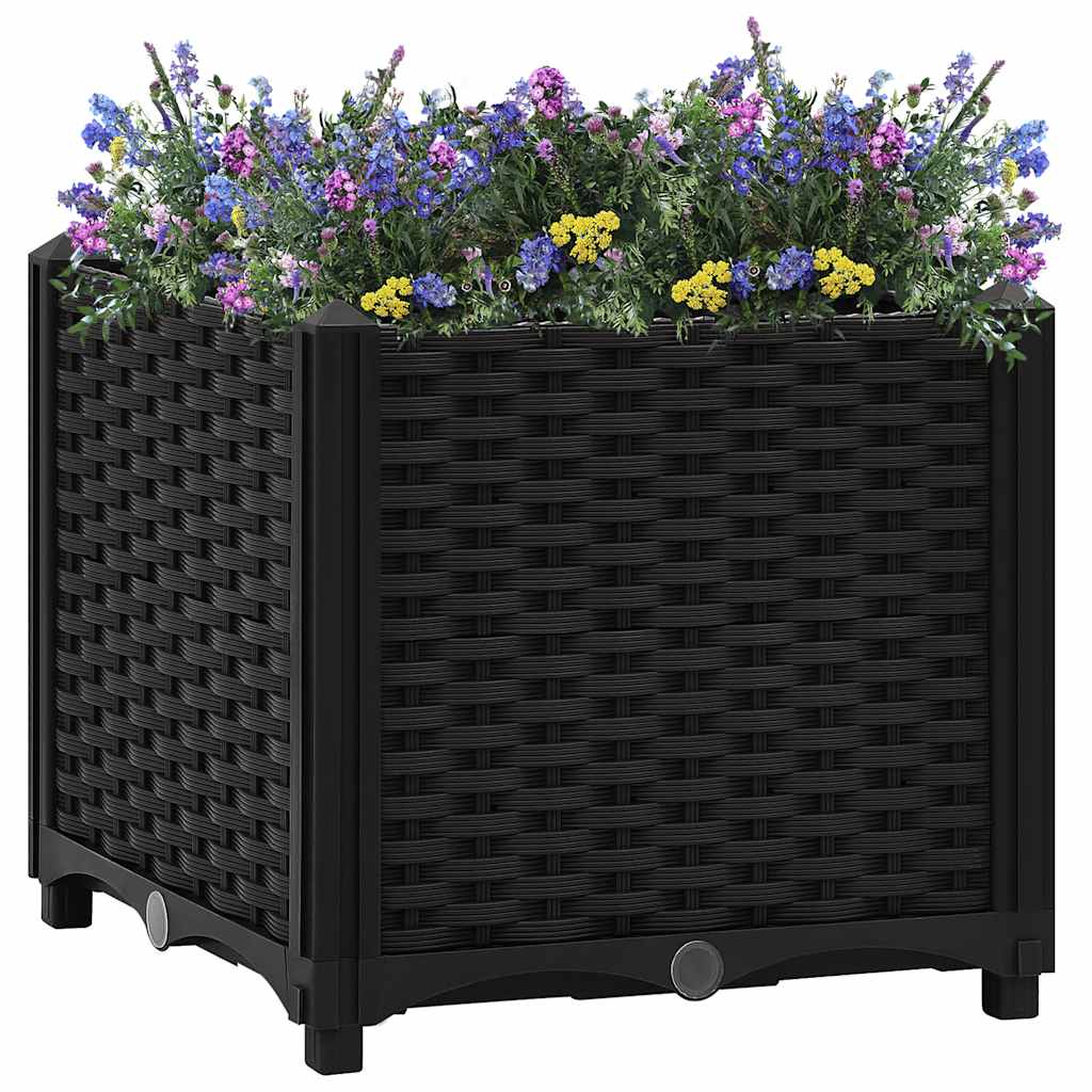 Hochbeet 40 X 40 X 38 Cm Polypropylen Schwarz