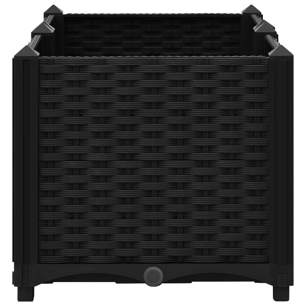 Hochbeet 80 X 40 X 38 Cm Polypropylen Schwarz
