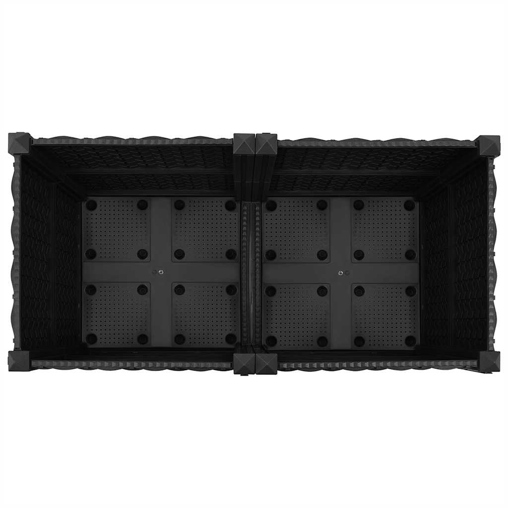 Hochbeet 80 X 40 X 38 Cm Polypropylen Schwarz