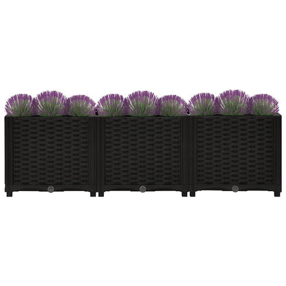 Hochbeet 120X40X38 Cm Polypropylen Schwarz