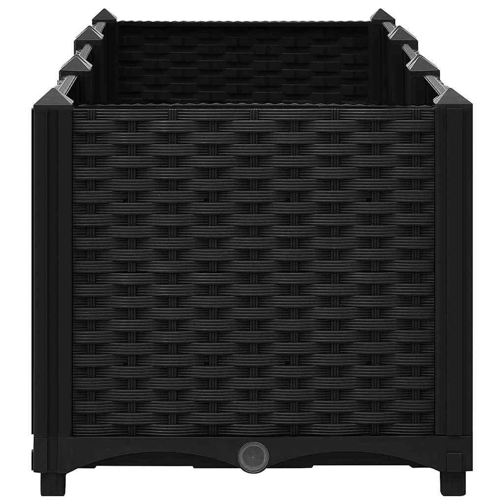 Hochbeet 120X40X38 Cm Polypropylen Schwarz