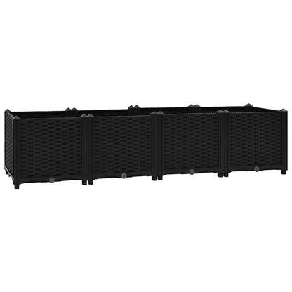 Hochbeet 160X40X38 Cm Polypropylen Schwarz