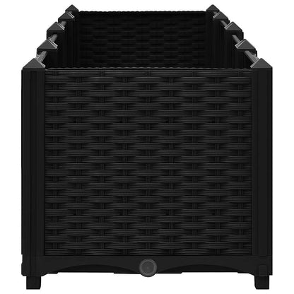 Hochbeet 160X40X38 Cm Polypropylen Schwarz