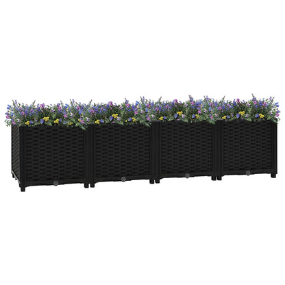 Hochbeet 160X40X38 Cm Polypropylen Schwarz