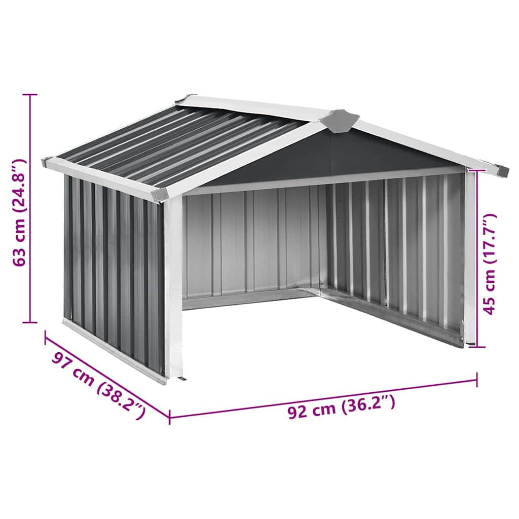 Rasenmäher Garage 92X97X63 Cm Verzinkter Stahl