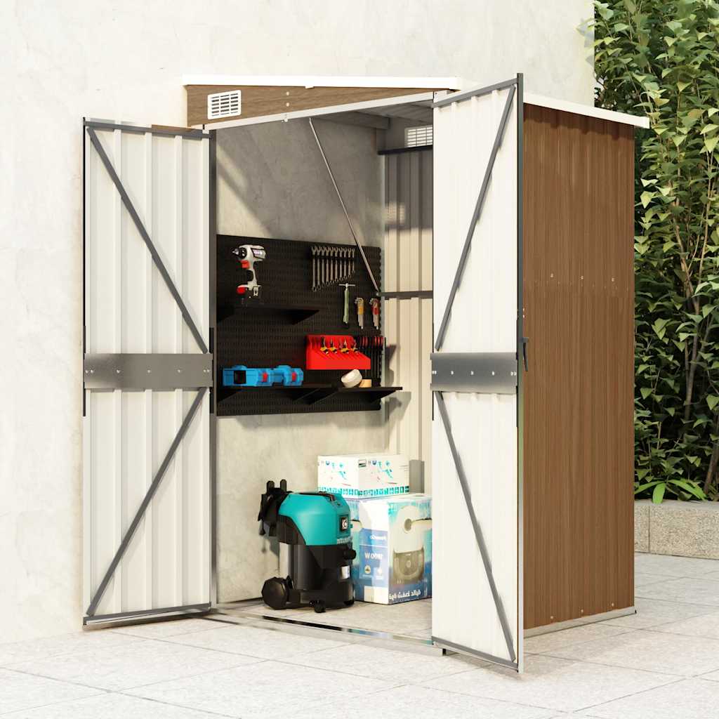 Wandmontiertes Gartenhaus 118 X 288 X 178 Cm Verzinkter Stahl