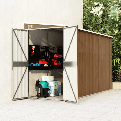 Wandmontiertes Gartenhaus 118 X 288 X 178 Cm Verzinkter Stahl