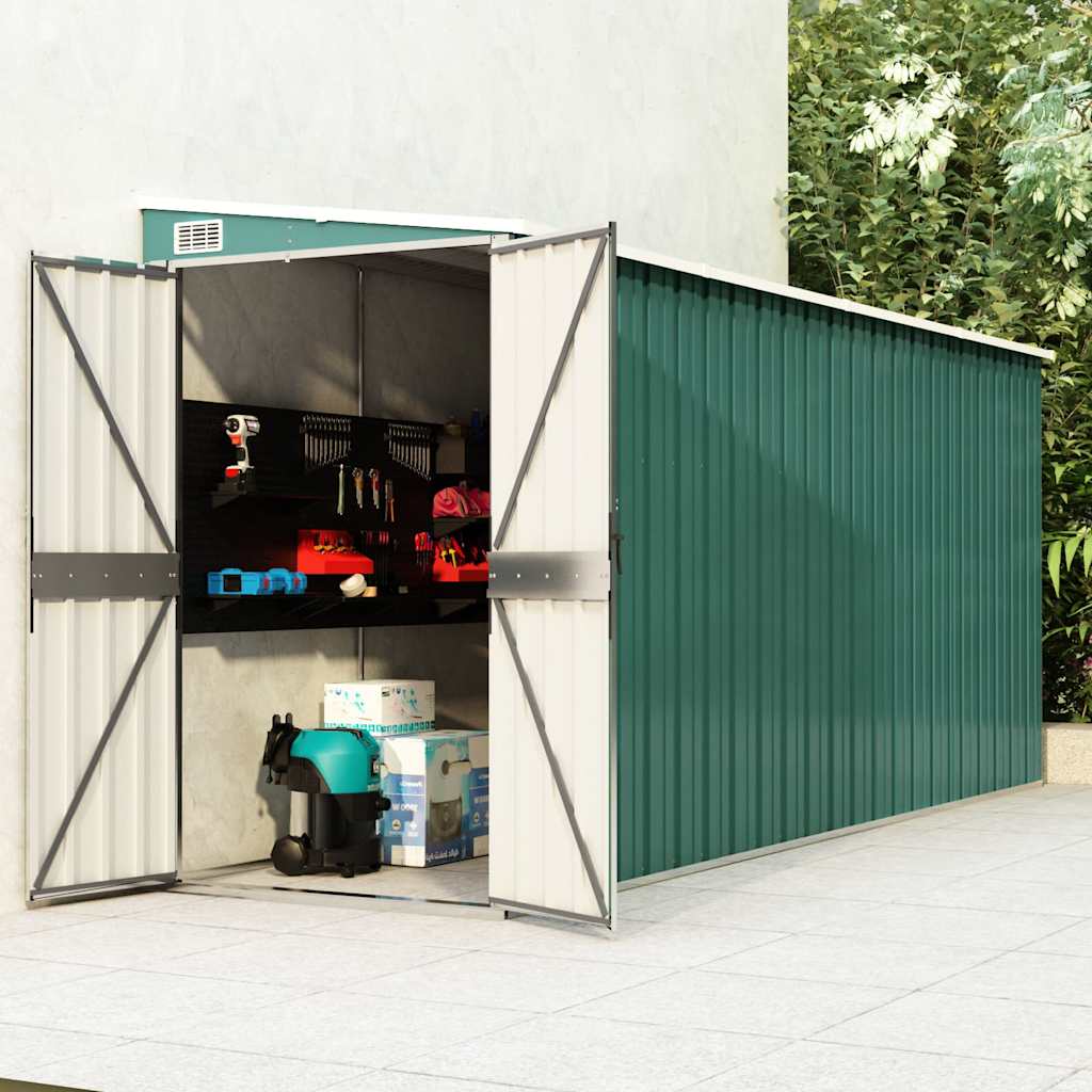 Wandmontiertes Gartenhaus 118 X 288 X 178 Cm Verzinkter Stahl