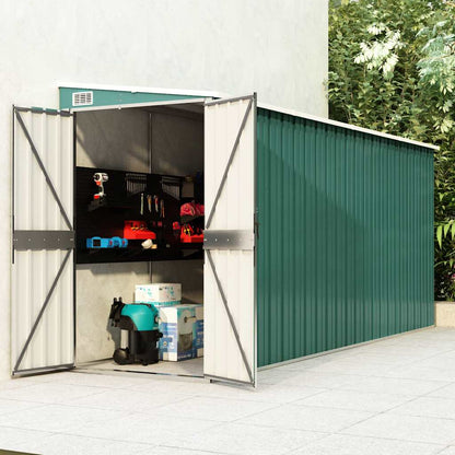 Wandmontiertes Gartenhaus 118 X 288 X 178 Cm Verzinkter Stahl