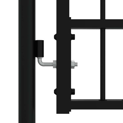 Gartentor Kampen Mit Speerspitze 302 X 78 Cm Stahl