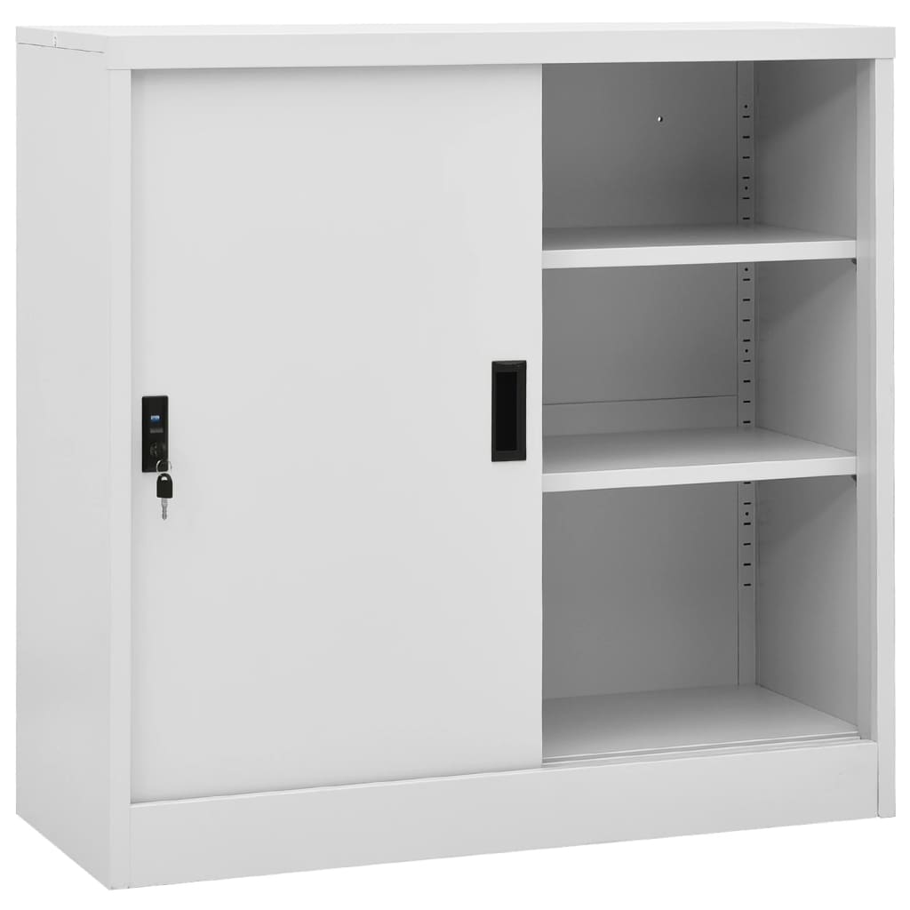 Büroschrank Mit Schiebetür 90X40X90 Cm Stahl