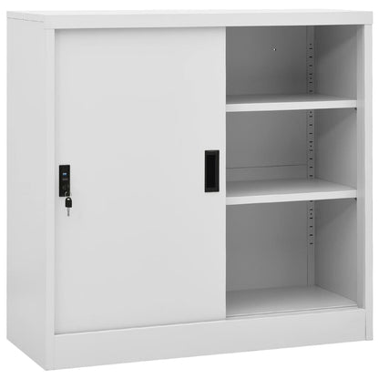 Büroschrank Mit Schiebetür 90X40X90 Cm Stahl