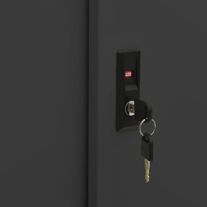 Büroschrank Mit Schiebetür 90X40X90 Cm Stahl