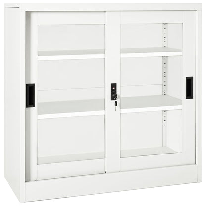 Schrank Mit Schiebetür 90X40X90 Cm Stahl