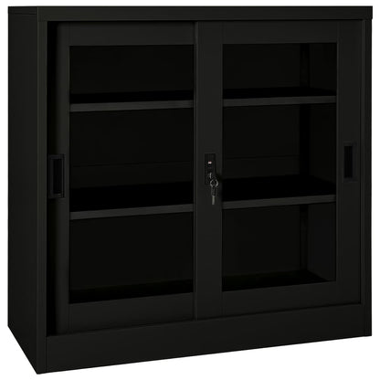 Schrank Mit Schiebetür 90X40X90 Cm Stahl
