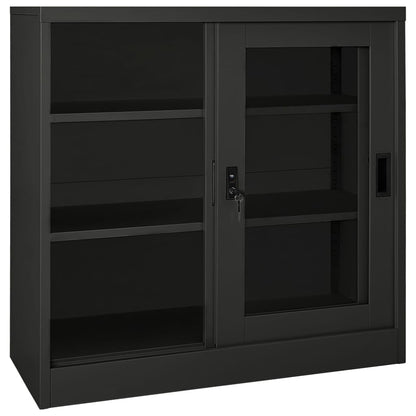 Schrank Mit Schiebetür 90X40X90 Cm Stahl