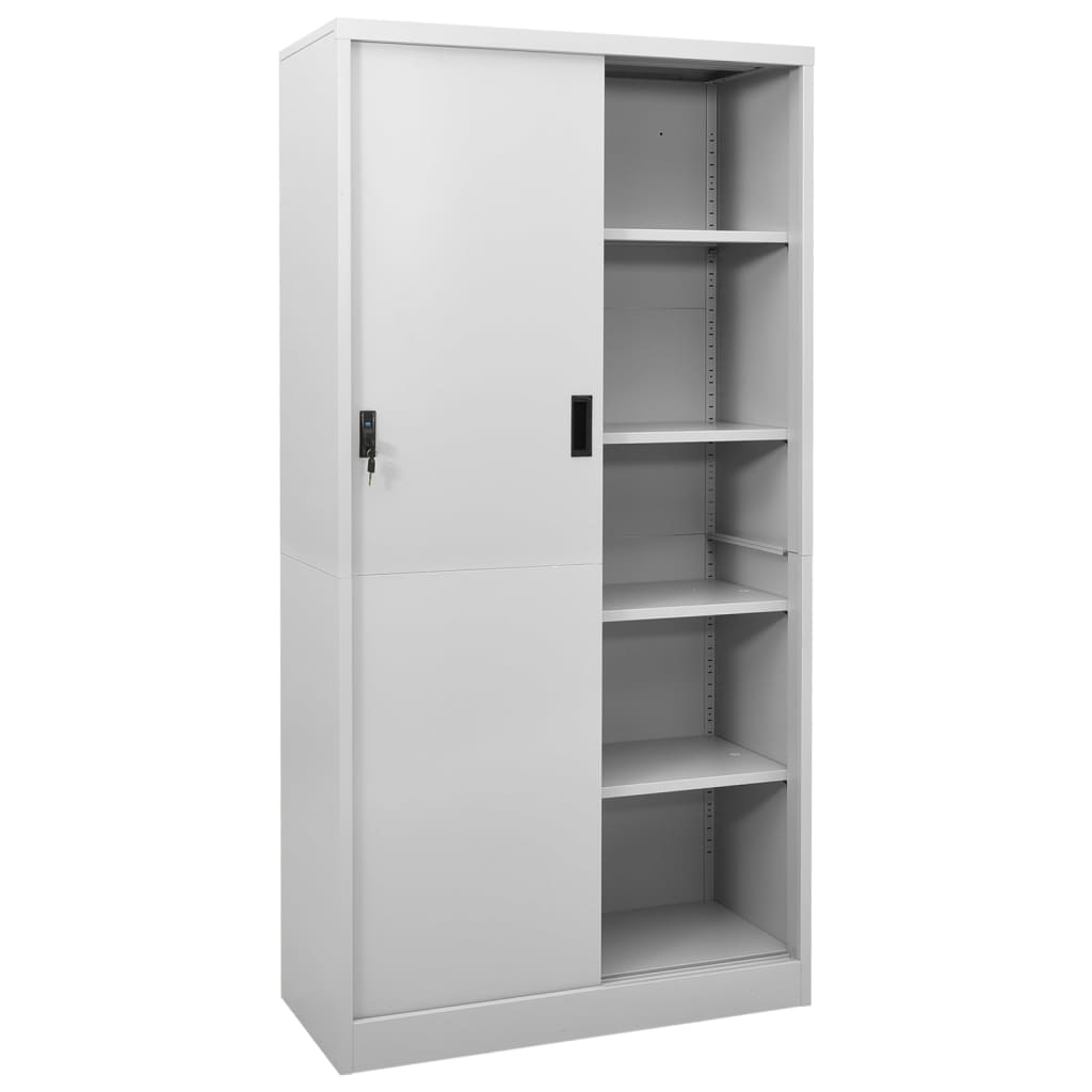 Büroschrank Mit Schiebetür 90X40X180 Cm Stahl