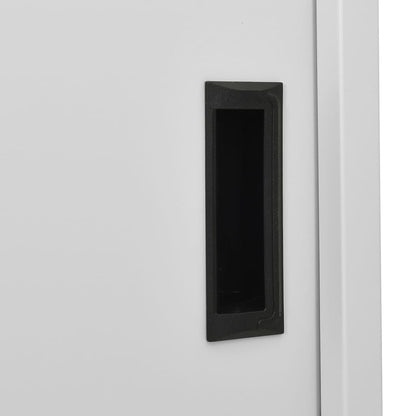 Büroschrank Mit Schiebetür 90X40X180 Cm Stahl