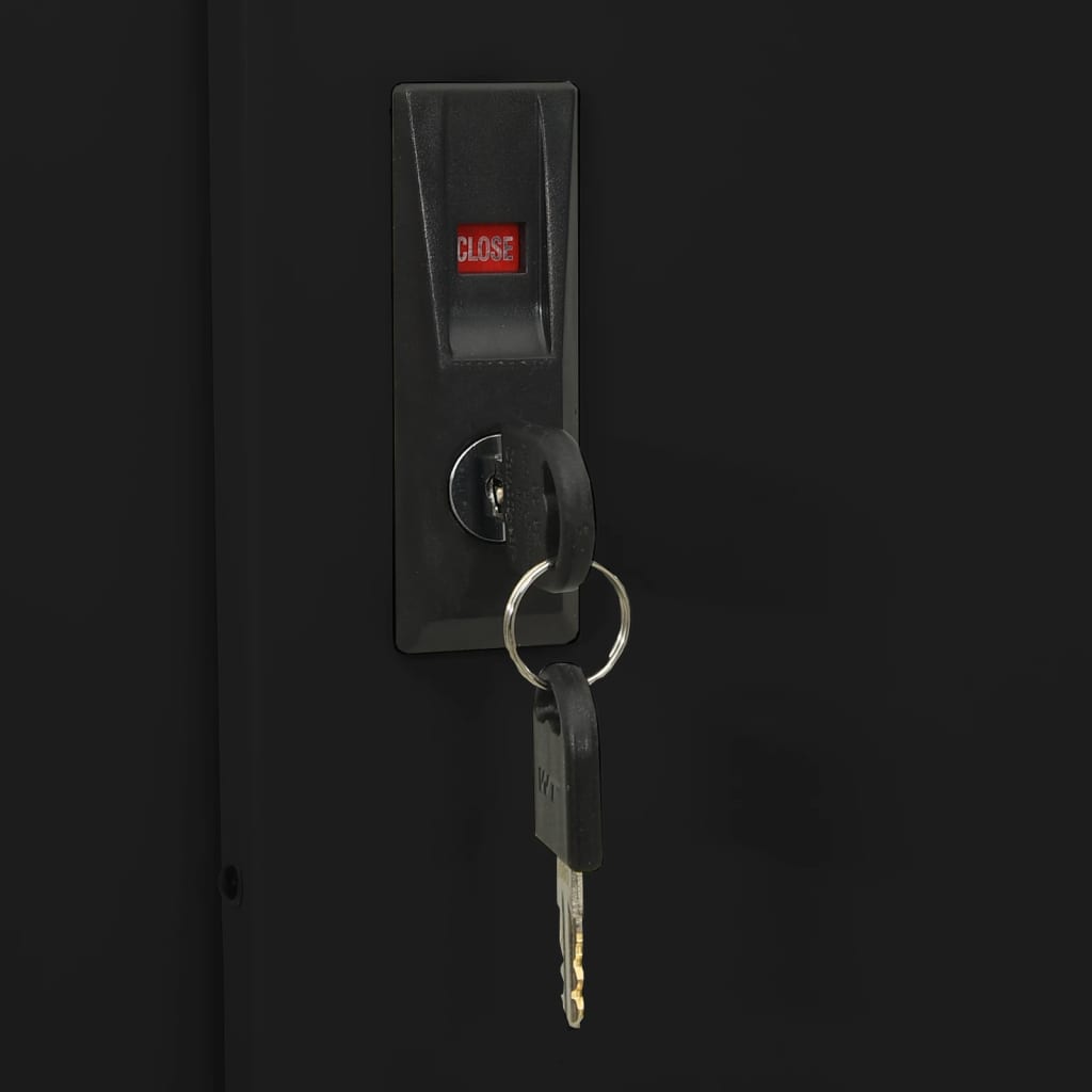 Büroschrank Mit Schiebetür 90X40X180 Cm Stahl