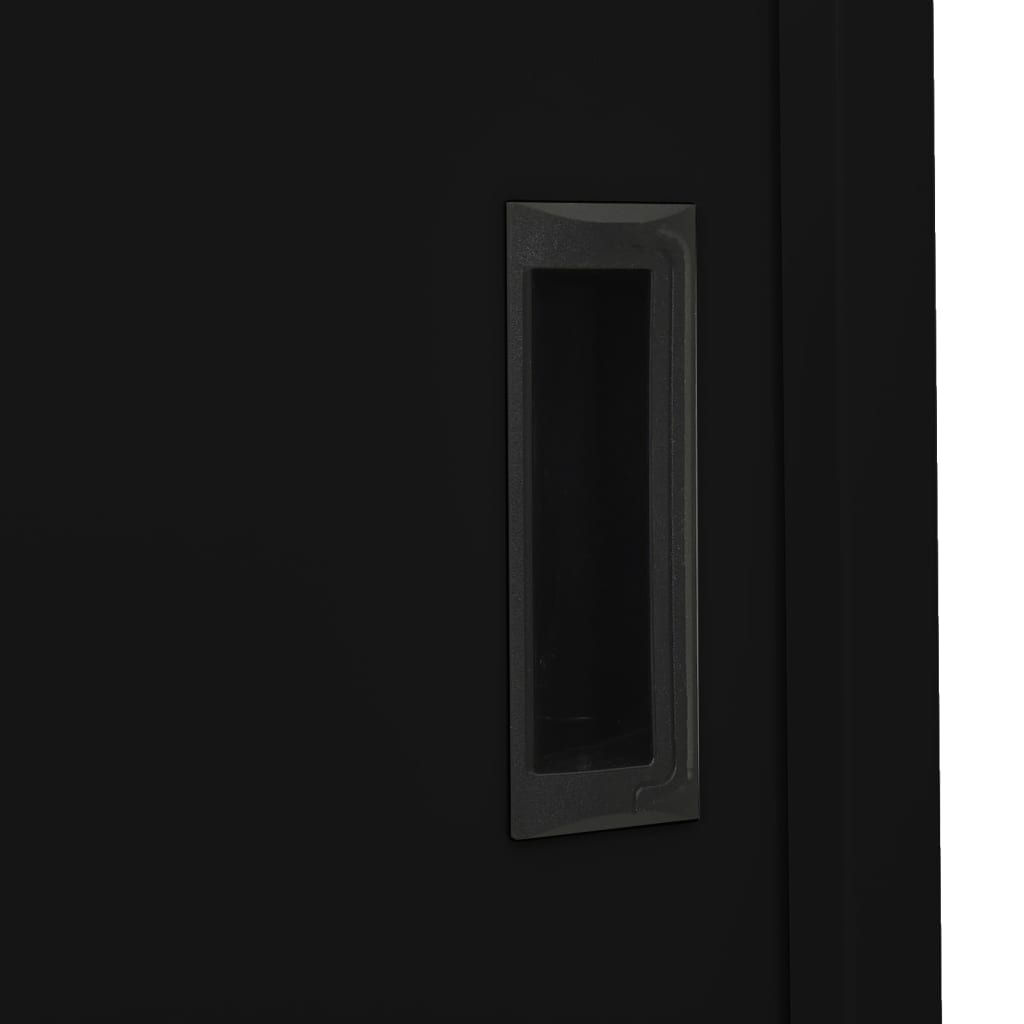 Büroschrank Mit Schiebetür 90X40X180 Cm Stahl