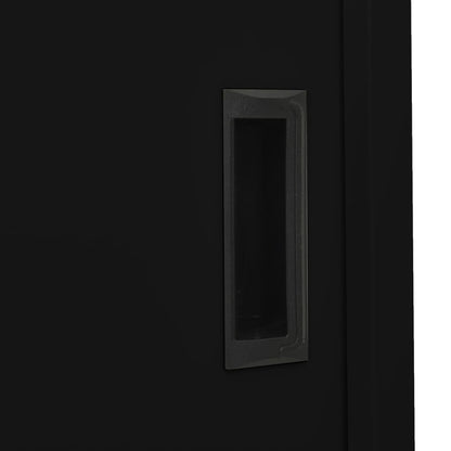 Büroschrank Mit Schiebetür 90X40X180 Cm Stahl