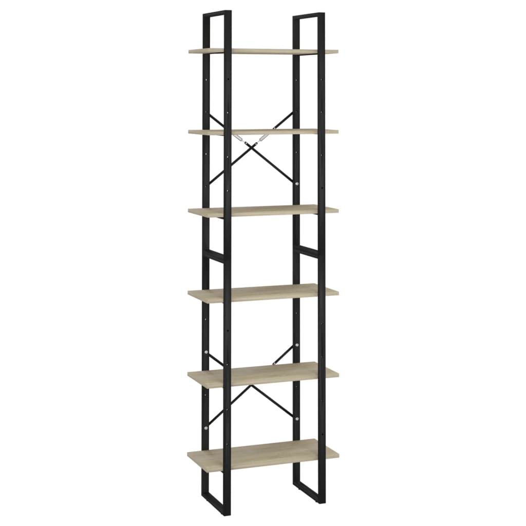 Lagerregal Sonoma-Eiche 60X30X210 Cm Holzwerkstoff Grau