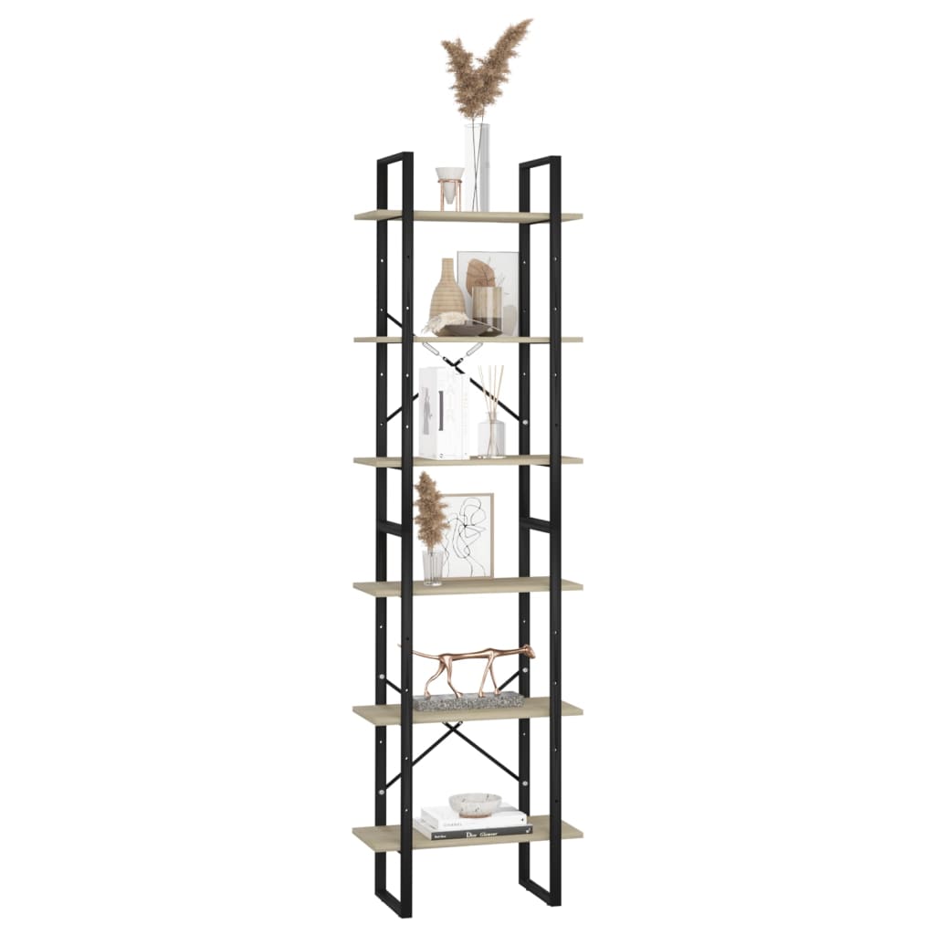 Lagerregal Sonoma-Eiche 60X30X210 Cm Holzwerkstoff Grau
