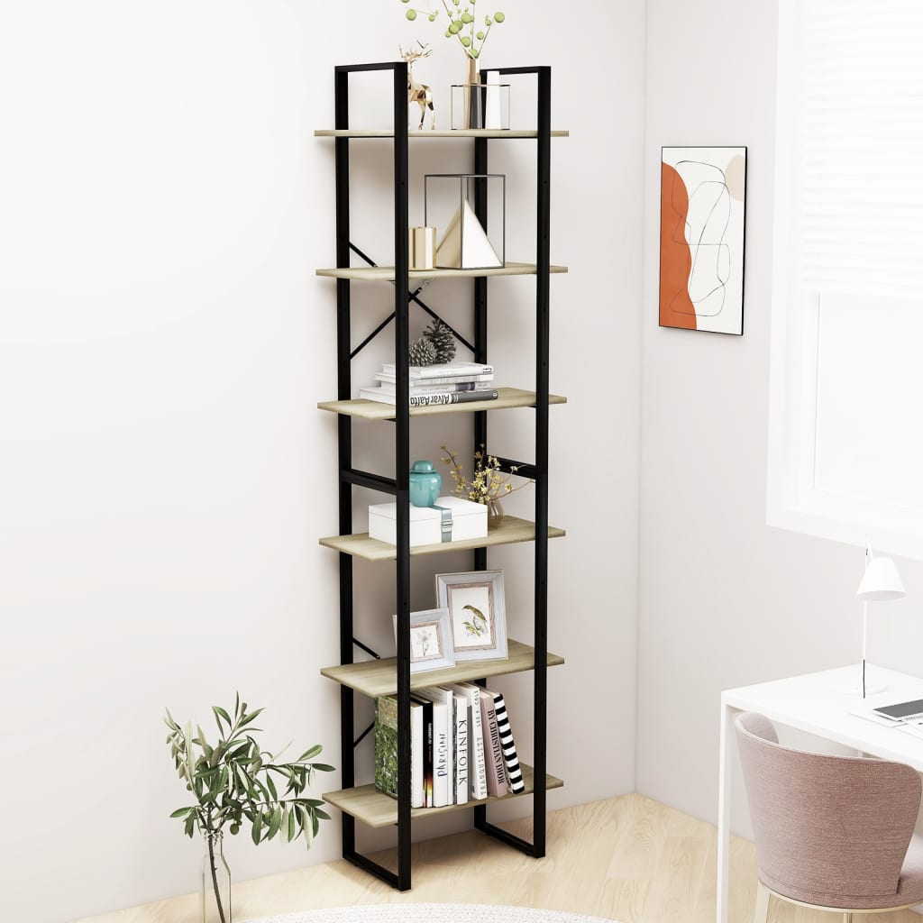 Lagerregal Sonoma-Eiche 60X30X210 Cm Holzwerkstoff Grau