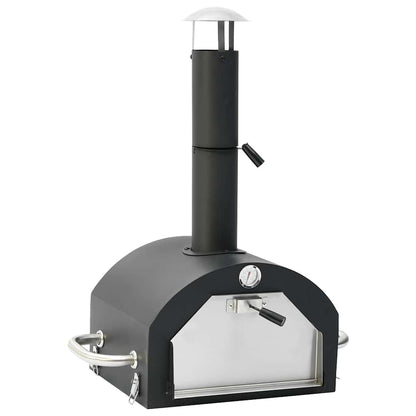3-In-1 Outdoor-Pizzaofen & Grill Schwarz
