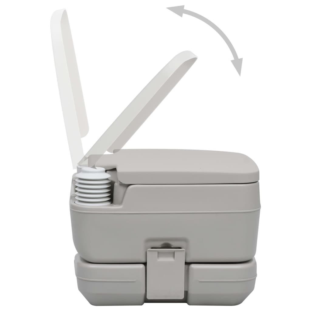 Tragbare Campingtoilette Mit Zelt 10+10 L
