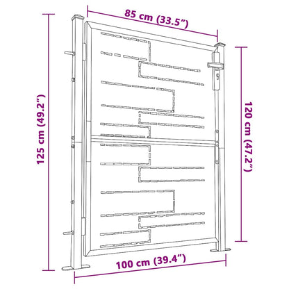 Gartentor 100X120 Cm Edelstahl