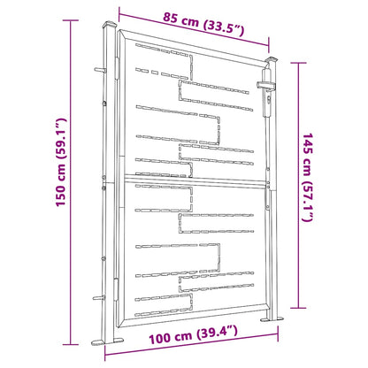Gartentor 100 X 145 Cm Edelstahl