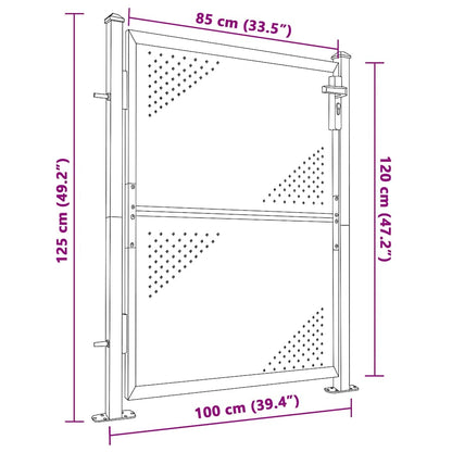 Gartentor 100X120 Cm Edelstahl