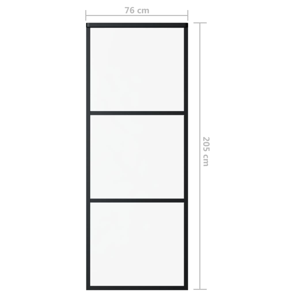 Schiebetür Mit Beschlag Esg-Glas & Aluminium 76X205 Cm
