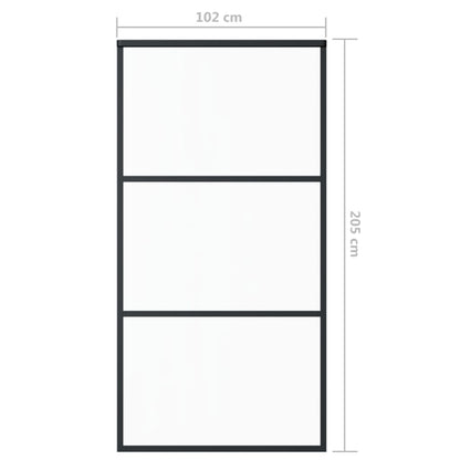Schiebetür Mit Beschlag Esg-Glas & Aluminium 102X205 Cm