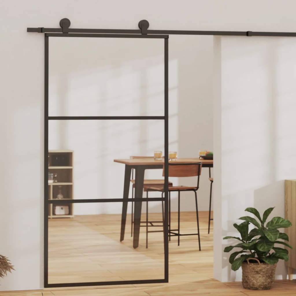 Schiebetür Mit Beschlag Esg-Glas & Aluminium 102X205 Cm