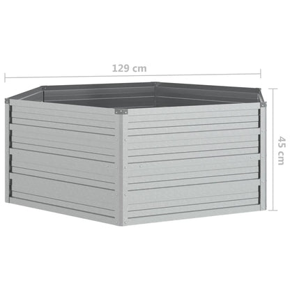 Garten-Hochbeet 129X45 Cm Verzinkter Stahl