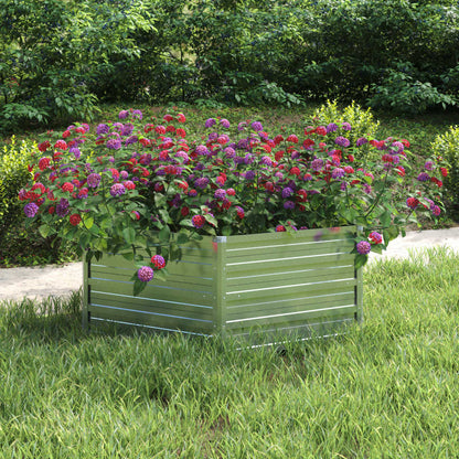 Garten-Hochbeet 129X45 Cm Verzinkter Stahl