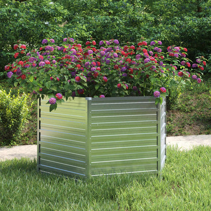 Garten-Hochbeet 129X77 Cm Verzinkter Stahl