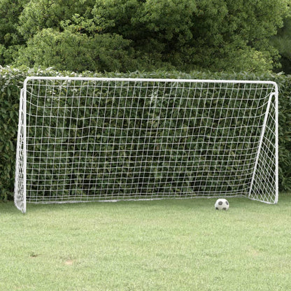 Fußballtor Mit Netz Weiß Stahl & Polyester