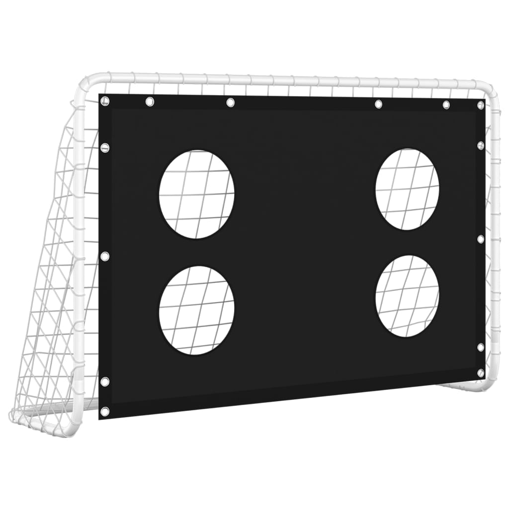 Fußballtor Mit Torwand Stahl 184X61X122 Cm