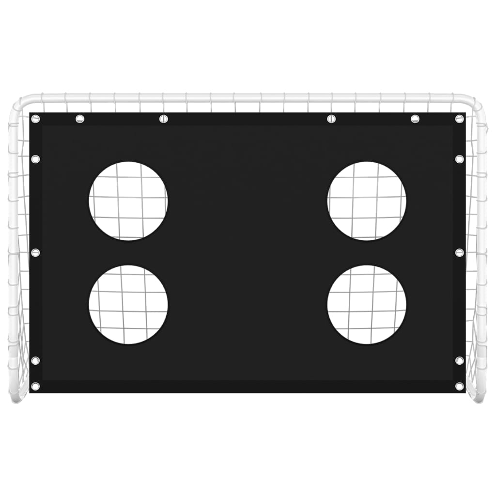 Fußballtor Mit Torwand Stahl 184X61X122 Cm