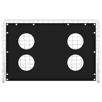 Fußballtor Mit Torwand Stahl 184X61X122 Cm