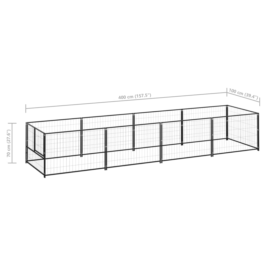 Hundezwinger 4 M² Stahl