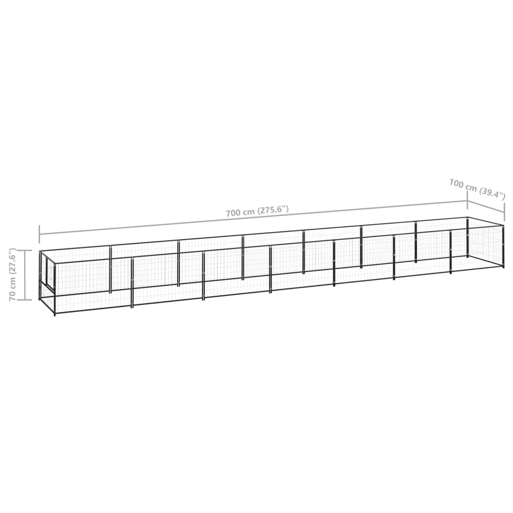 Hundezwinger 7 M² Stahl
