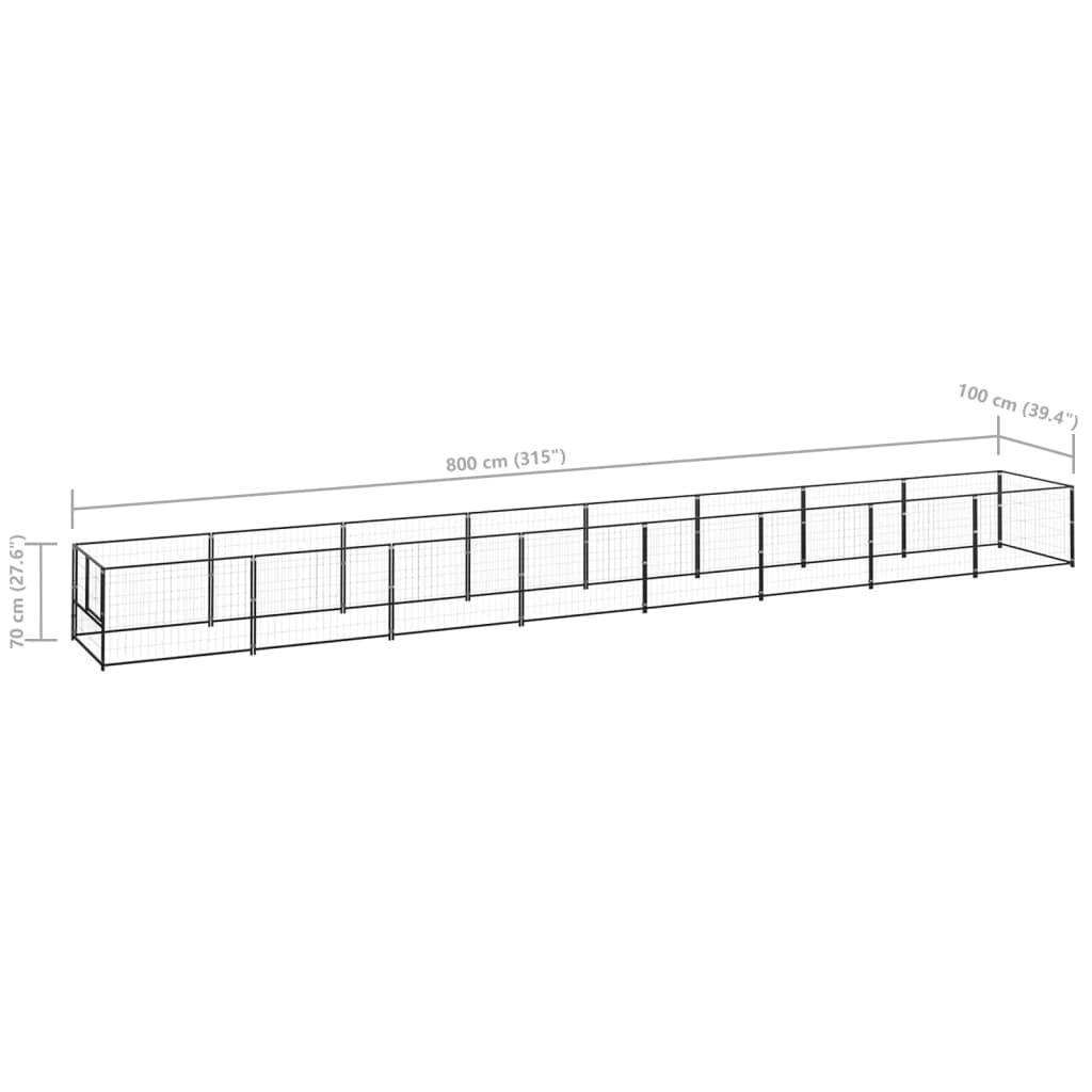 Hundezwinger 8 M² Stahl